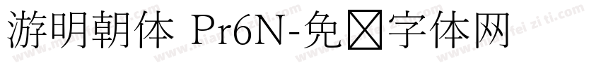 游明朝体 Pr6N字体转换